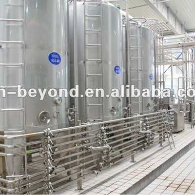 Bồn thép không gỉ hình trụ để lưu trữ chế biến sữa